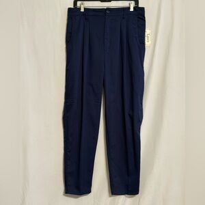 NWT Laura Katherine Women's Navy Pleated Trousers Size 34